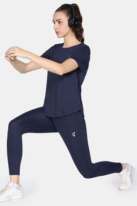 Zelocity Quick Dry Gym Leggings - Naval Academy — thumbnail 5